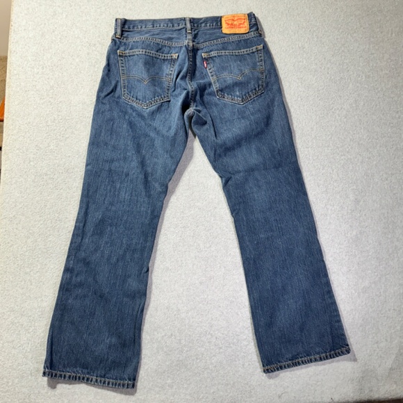 Levis Jeans Mens 34x30 Blue 527 Bootcut American Preppy Dark Wash Denim - Picture 4 of 8